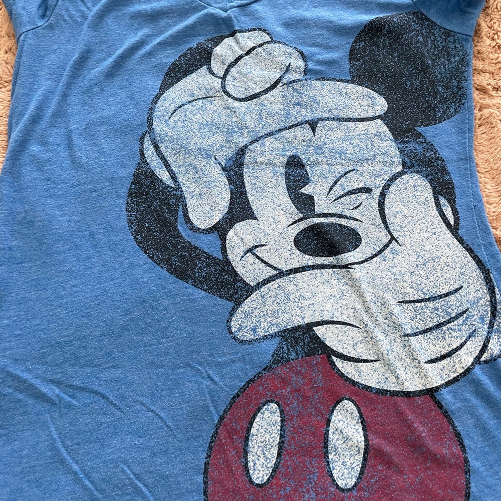 Disney Adult Women’s Blue Mickey Mouse T-Shirt